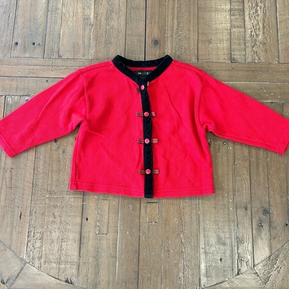 Gymboree rainbow tag waffle knit velvet Scotty dog cardigan sweater